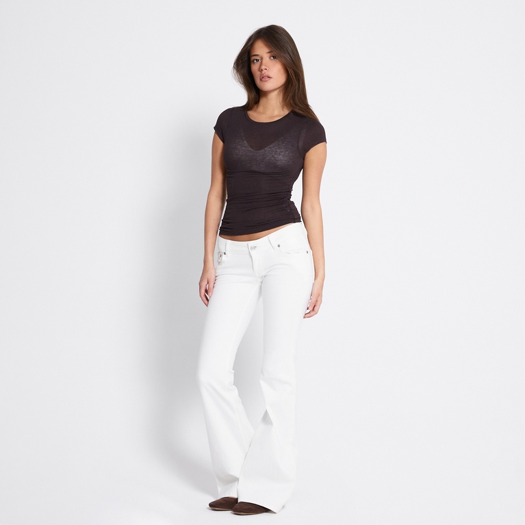 Sheer cap-sleeve top "Zeina"